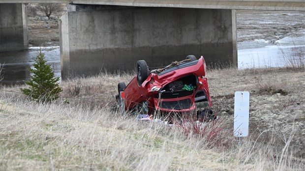 Sortie de route sur l’autoroute 20 