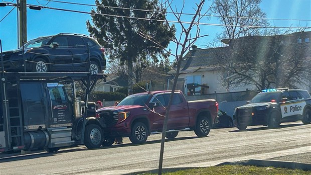 Collision sur la rue St-Pierre à Rivière-du-Loup