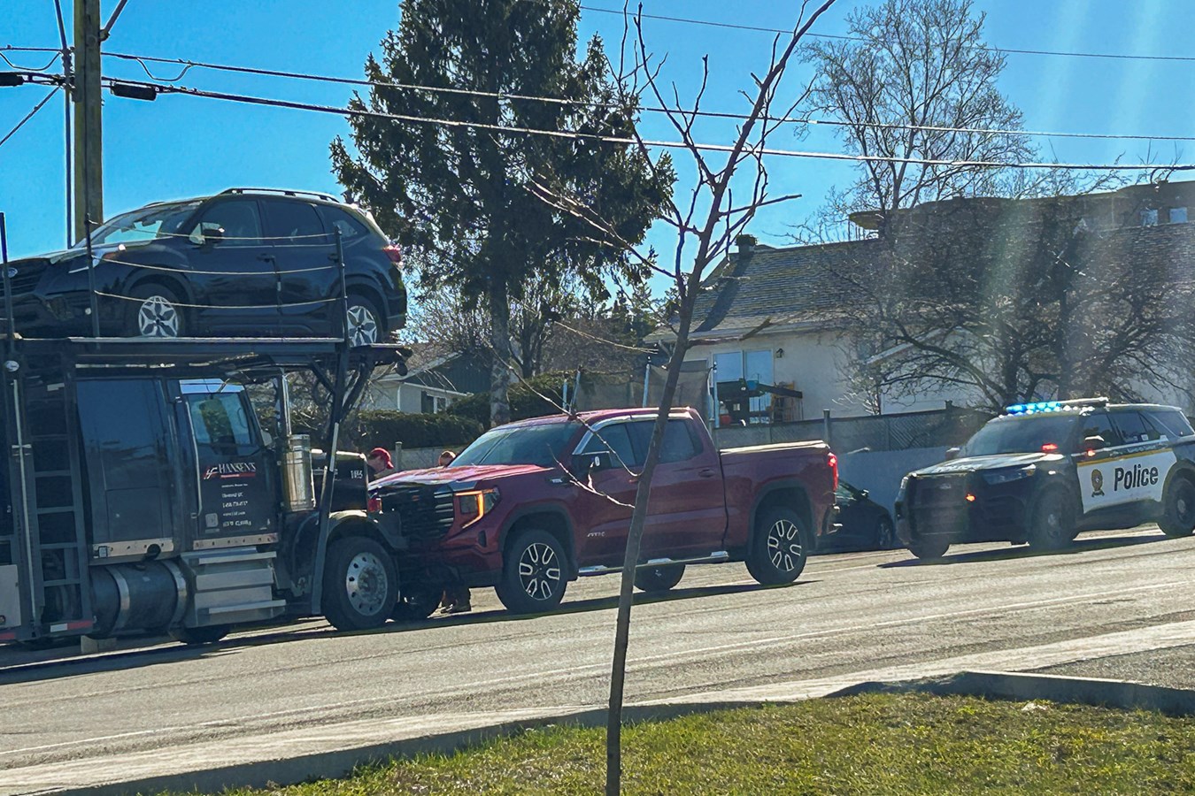 Collision sur la rue St-Pierre à Rivière-du-Loup