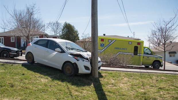 Accident sur la rue Saint-Pierre à Rivière-du-Loup