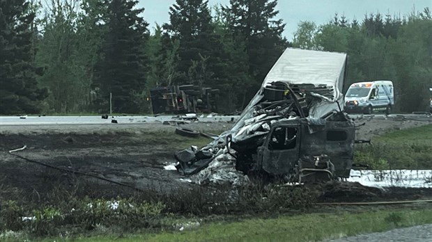 Violente collision sur l'autoroute 20
