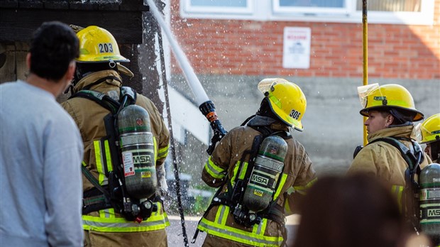 Incendie sur la rue de la Cour à Rivière-du-Loup 