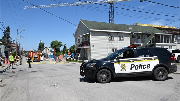 Intervention incendie sur la rue Saint-Louis à Rivière-du-Loup	