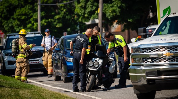Collision impliquant un cyclomoteur sur la rue Fraser à Rivière-du-Loup 