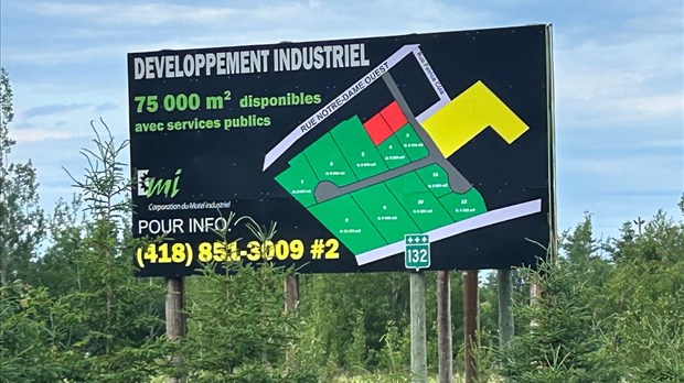 12 terrains disponibles sur le parc du motel industriel de Notre-Dame-des-Neiges et Trois-Pistoles