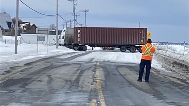 Route 132 : conditions difficiles entre Saint-Fabien et Saint-Simon