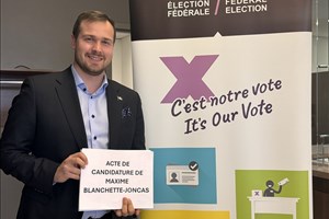 Maxime Blanchette-Joncas est le premier à déposer son acte de candidature