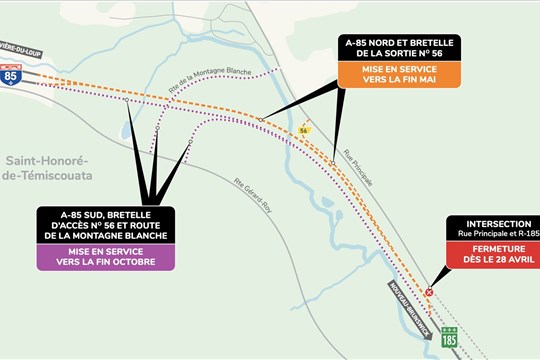 Fermeture définitive d’une intersection de la rue Principale à Saint-Honoré-de-Témiscouata