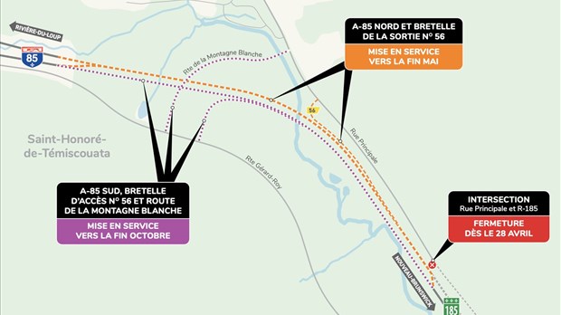 Fermeture définitive d’une intersection de la rue Principale à Saint-Honoré-de-Témiscouata
