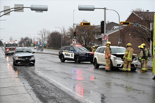 Collision sur le boulevard de l’Hôtel-de-Ville à Rivière-du-Loup