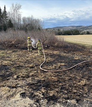 Incendie extérieur à Dégelis