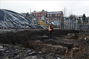 Fouilles archéologiques sur le terrain voisin de l’hôtel de ville