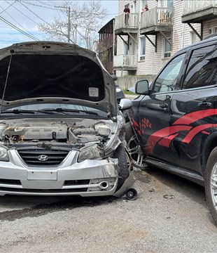 Collision sur la rue Témiscouata à Rivière-du-Loup