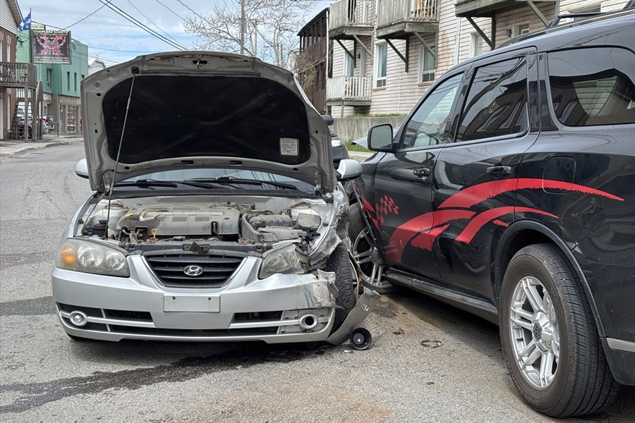 Collision sur la rue Témiscouata à Rivière-du-Loup