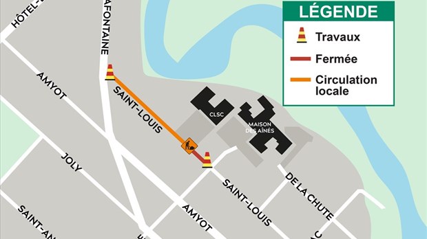Une portion de la rue St-Louis sera complètement entravée 