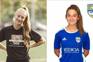 Nelly Béliveau et Maxine Thériault avec les Dynamiques 